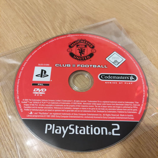 Club Football Manchester United Disc Only  PS2