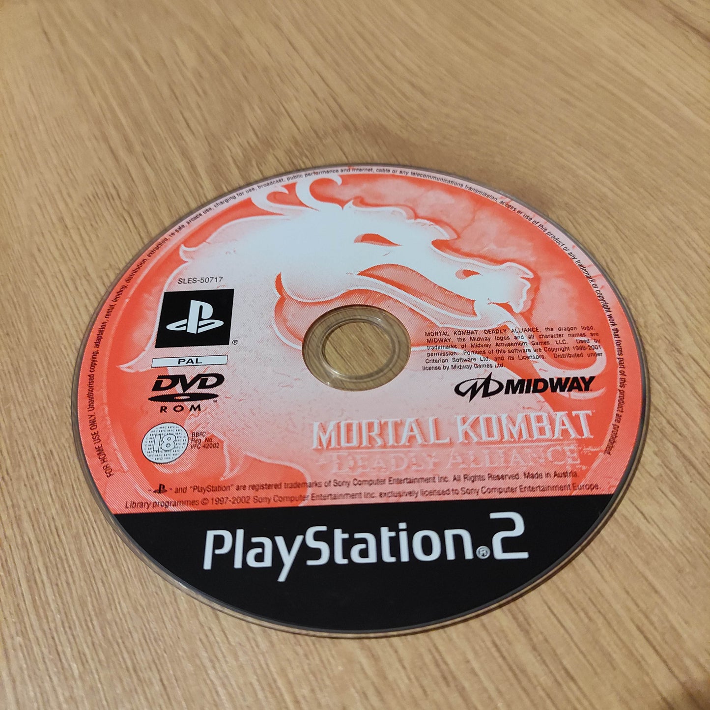 Mortal Kombat Deadly Alliance Disc Only PS2