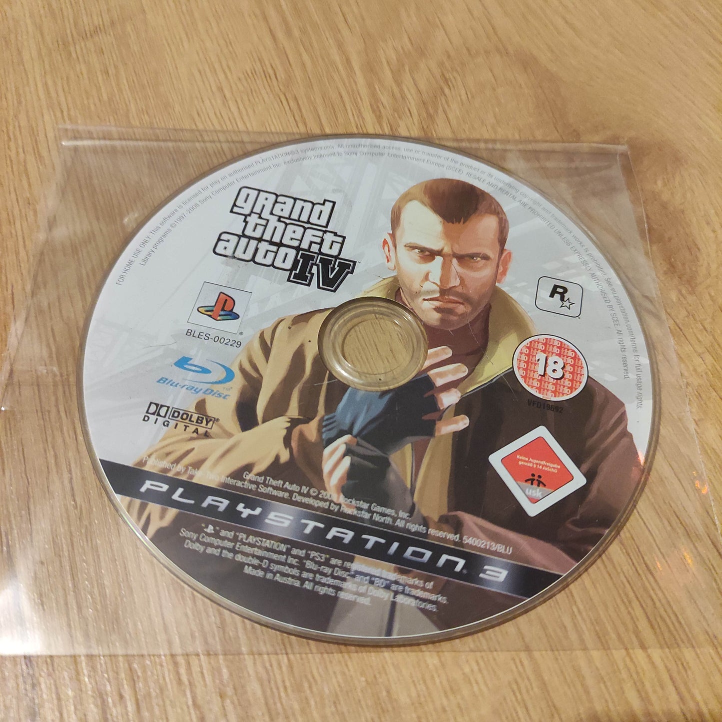 Grand Theft Auto IV Disc Only PS3