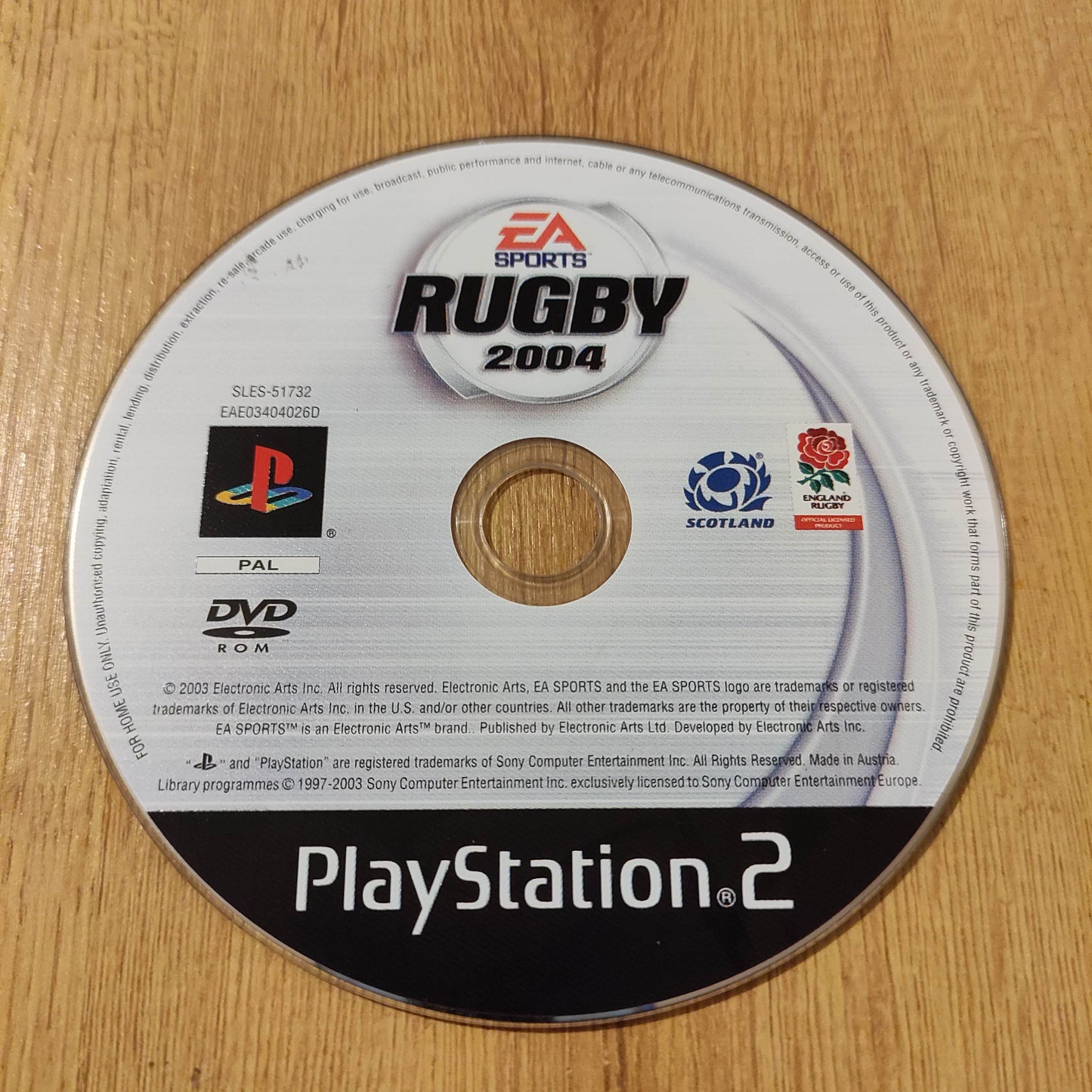Rugby 2004 Disc Only PS2