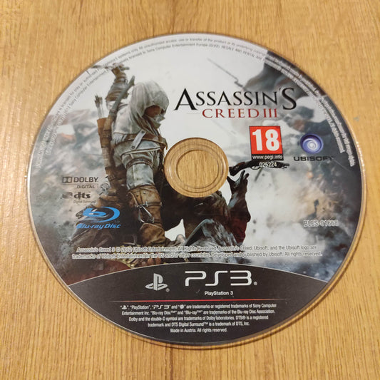 Assassins Creed 3 Disc Only PS3