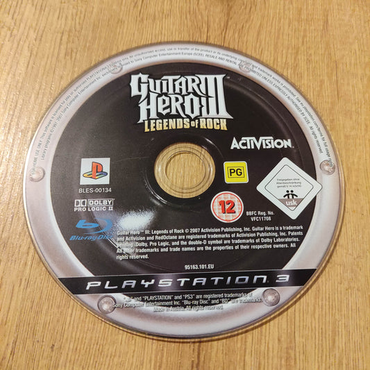 Guitar Hero 3 Legends of Rock Disc Only PS3
