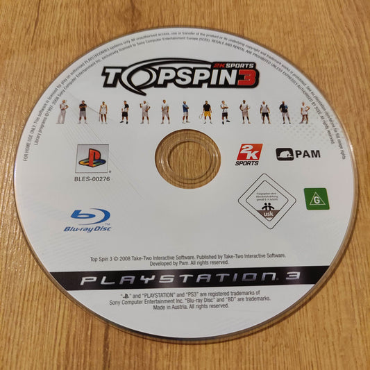 Topspin 3 Disc Only PS3