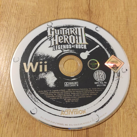 Guitar Hero 3 Disc Only Wii