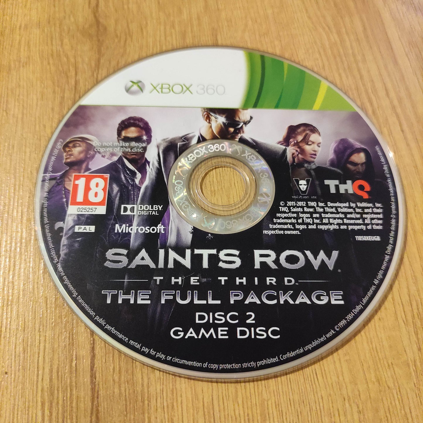 Saints Row The Third Discs Only Xbox 360