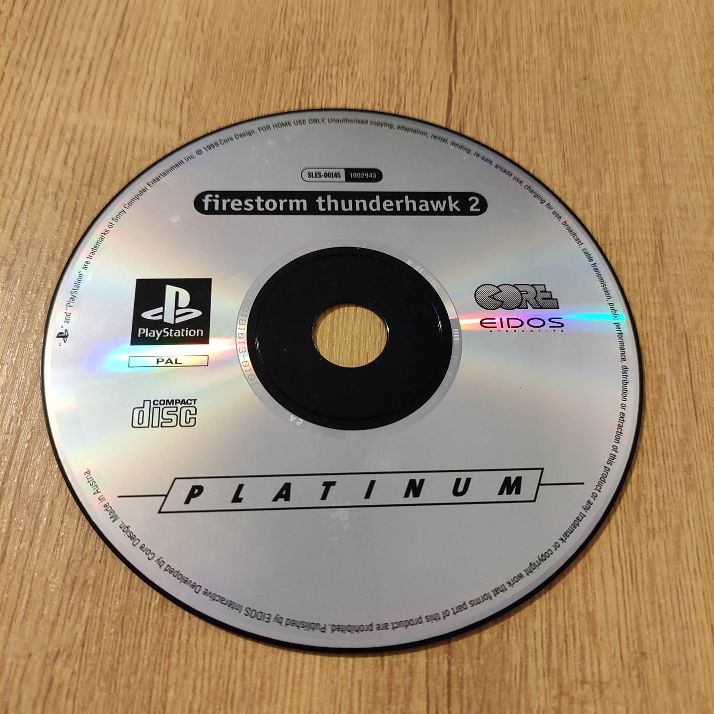 Firestorm Thunderhawk 2 Disc Only PS1