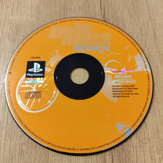 Dave Mirra Freestyle BMX Disc Only (Y) PS1