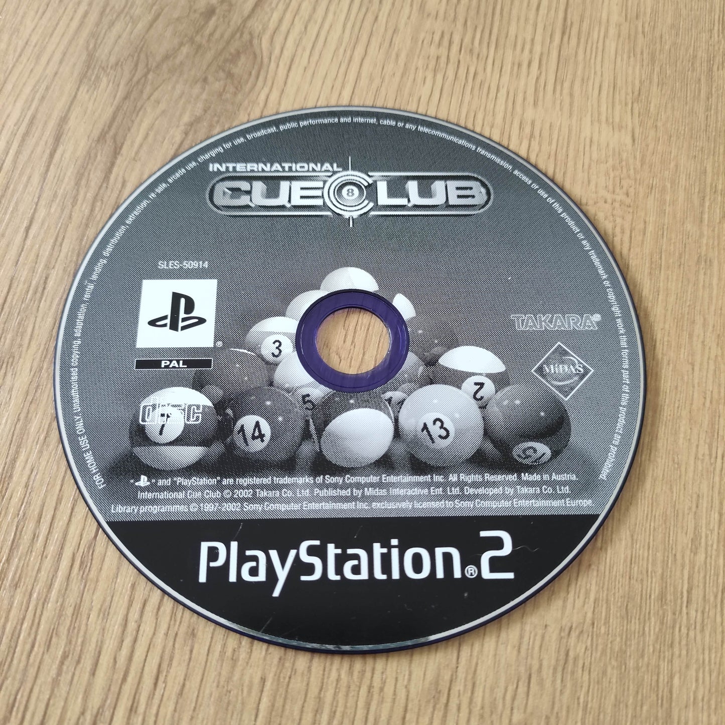 International CUE CLUB Disc Only PS2