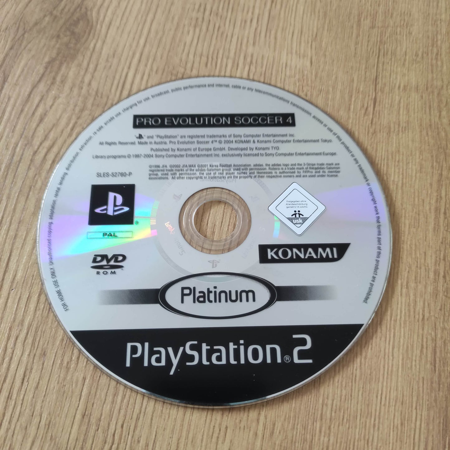 Pro Evolution soceer 4 Disc Only PS2