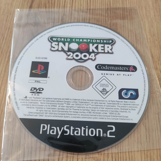 World Championship Snooker 2004 Disc Only PS2