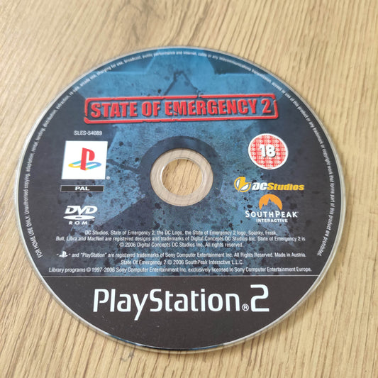 State of Emergency 2 Disc Only  PS2