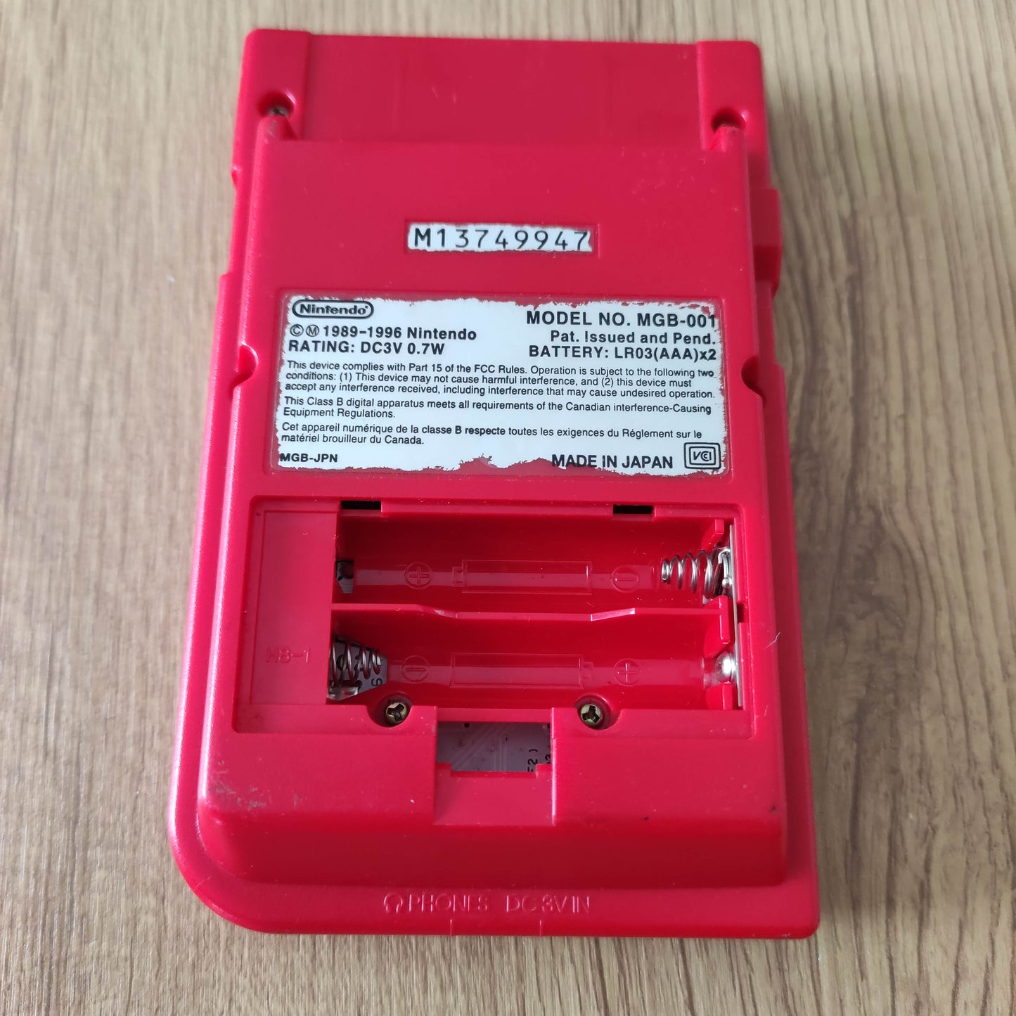 Red Original Nintendo Gameboy Pocket UNBOXED **see description**