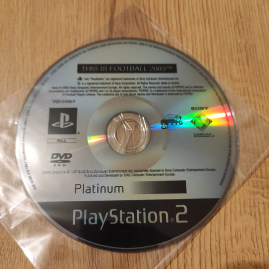 This is Football 2003 platinum Disc Only PS2