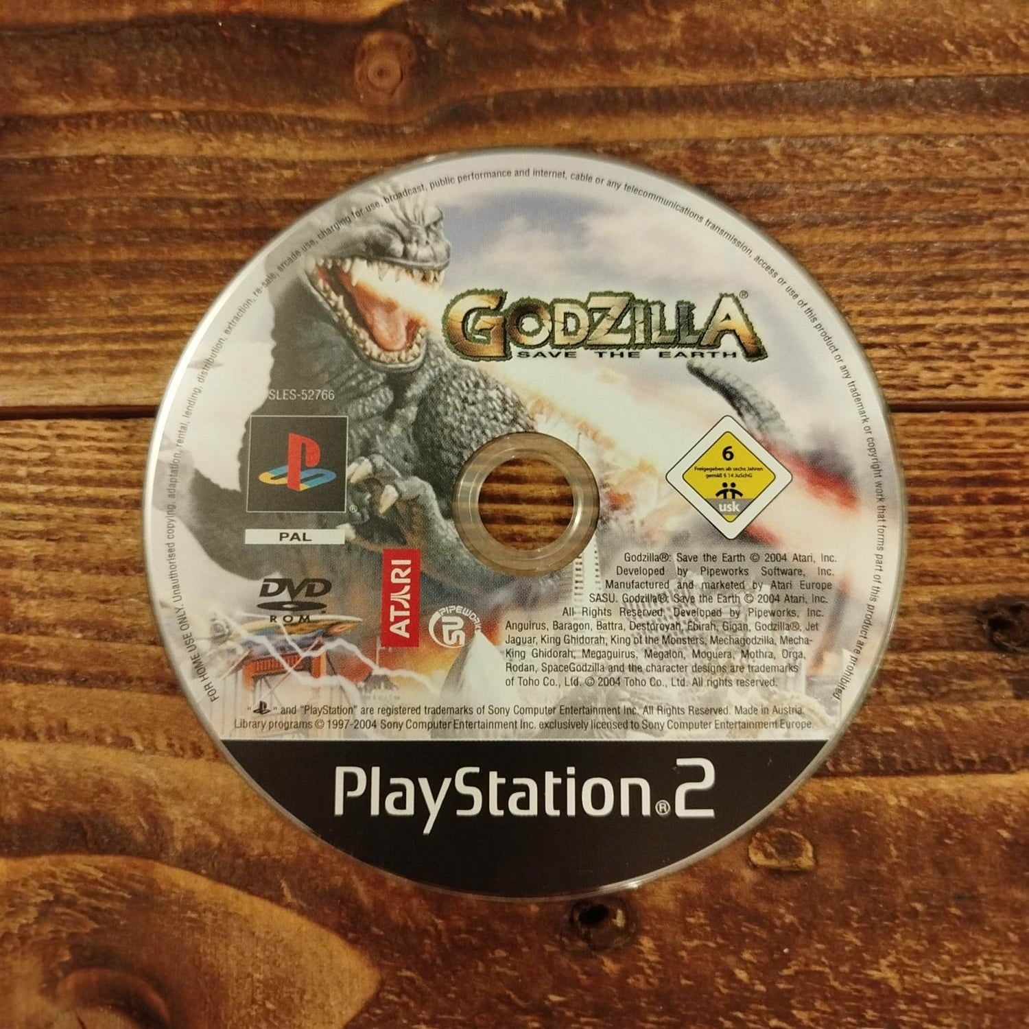 Godzilla, Save the earth (PS2) Disc Only - 8-Bit Exchange (8BitX)