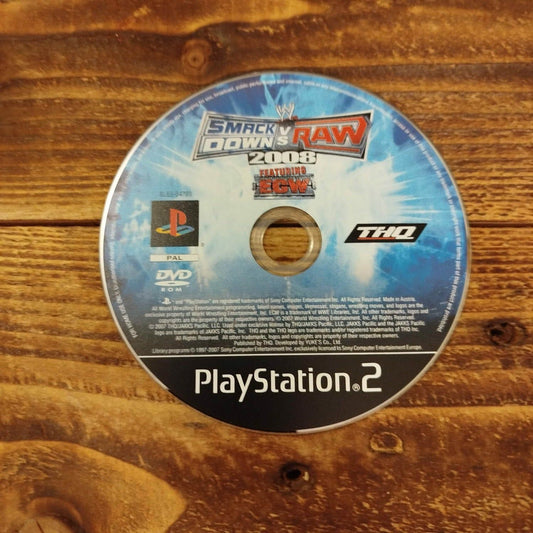 Smack Down V Raw 2008 (PS2) Disc Only - 8-Bit Exchange (8BitX)