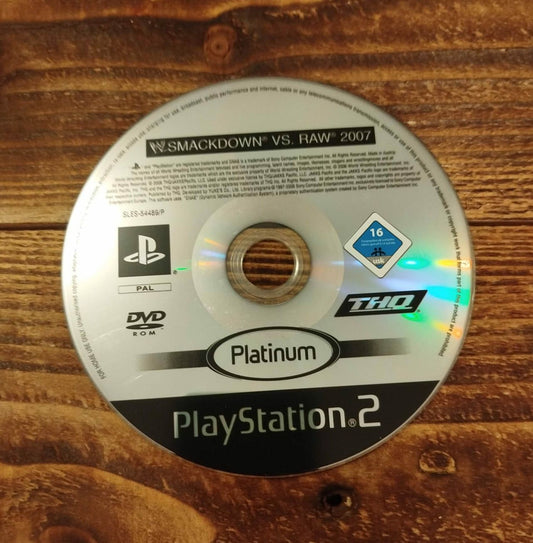 Smackdown V Raw 2007 (PS2) Disc Only - 8-Bit Exchange (8BitX)