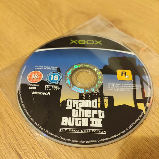 Grand Theft Auto 3 Disc Only (XBox Original)