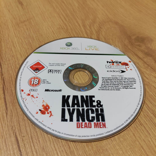 Kane & Lynch Dead Men Disc Only  Xbox 360