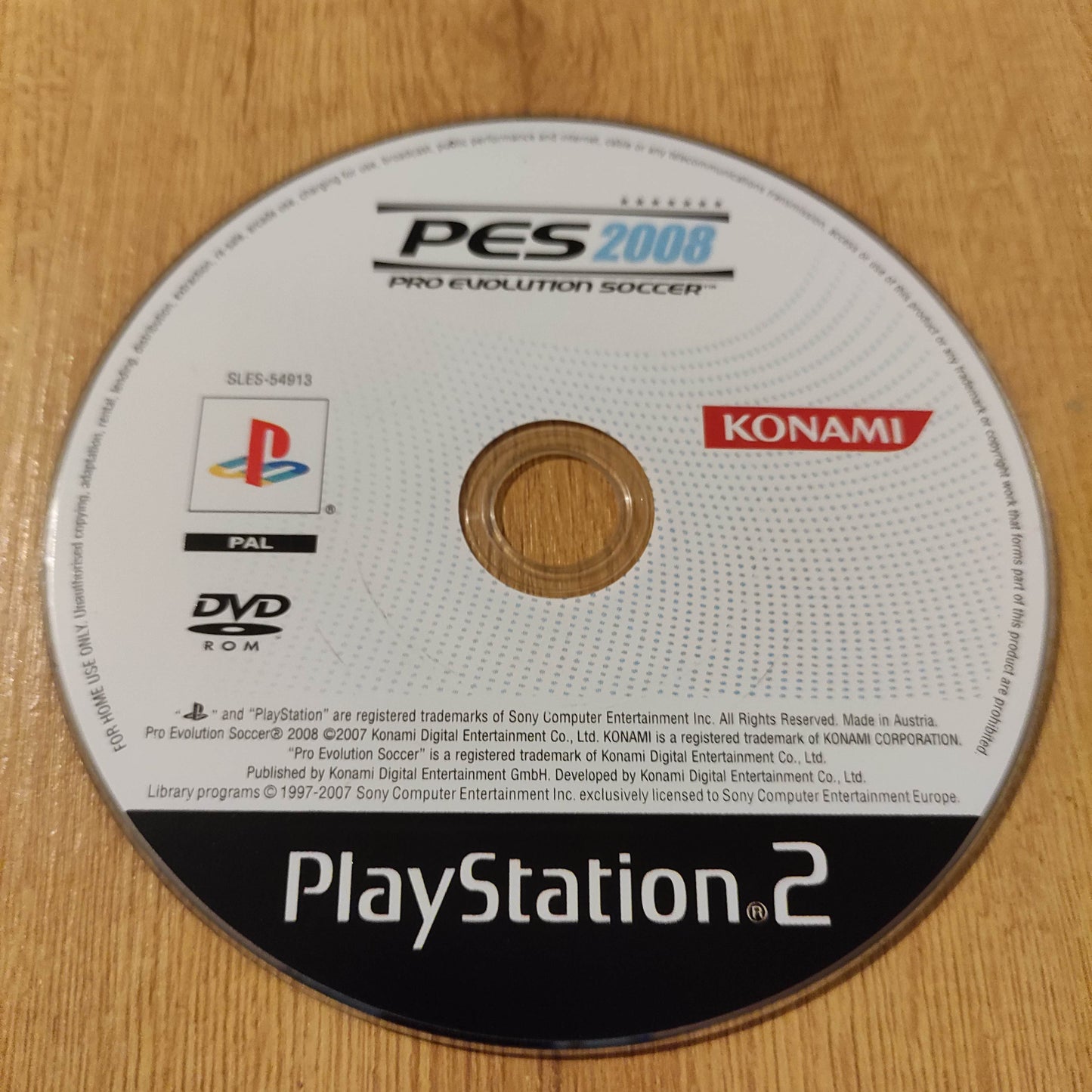 PES 2008 Disc Only PS2