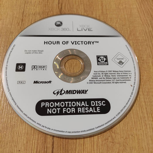 Hour of Victory (Promotional Disc) Disc Only XBox 360