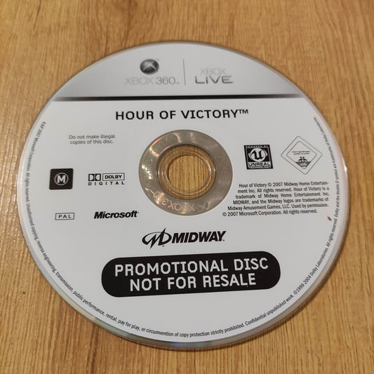 Hour of Victory Disc Only XBox 360