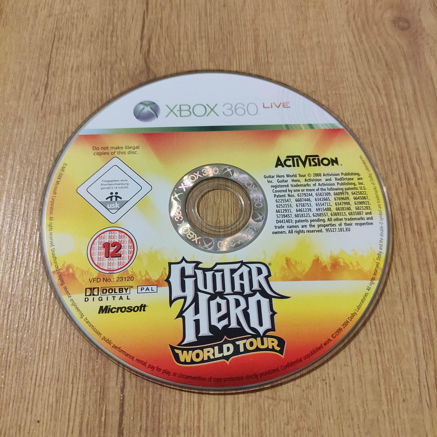 Guitar Hero World Tour Disc Only XBox 360