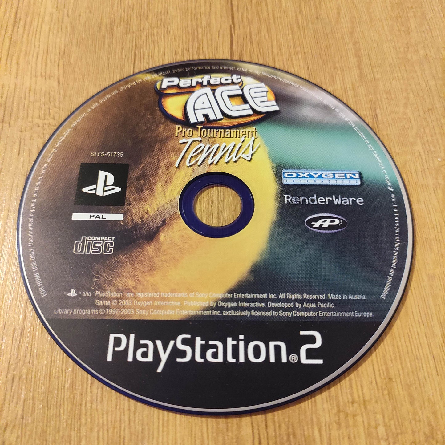 Perfect Ace Pro Tournament Tennis Disc Only PS2