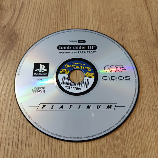 Tomb Raider 3 Platinum Disc Only  PS1