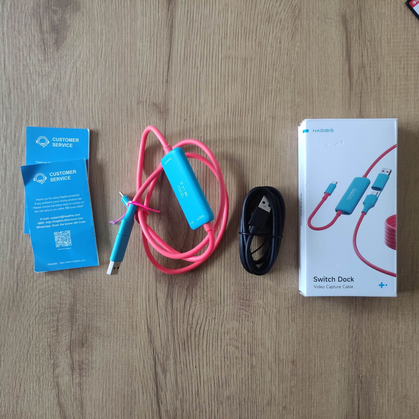Hagibis USB3.0 Video Capture Card with 100W PD USB C to USB A/USB C - 8-Bit Exchange (8BitX)