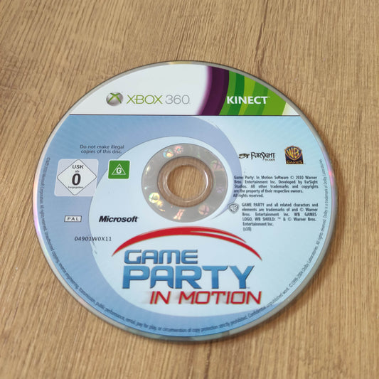 Game Party in Motion Disc Only  Xbox 360