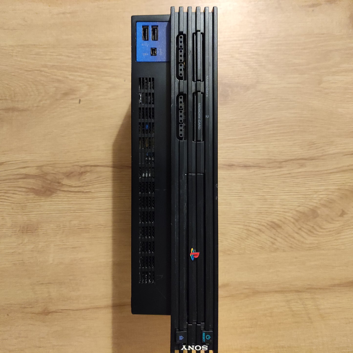 Playstation 2 (Black) with Third Party controller - 8-Bit Exchange (8BitX)