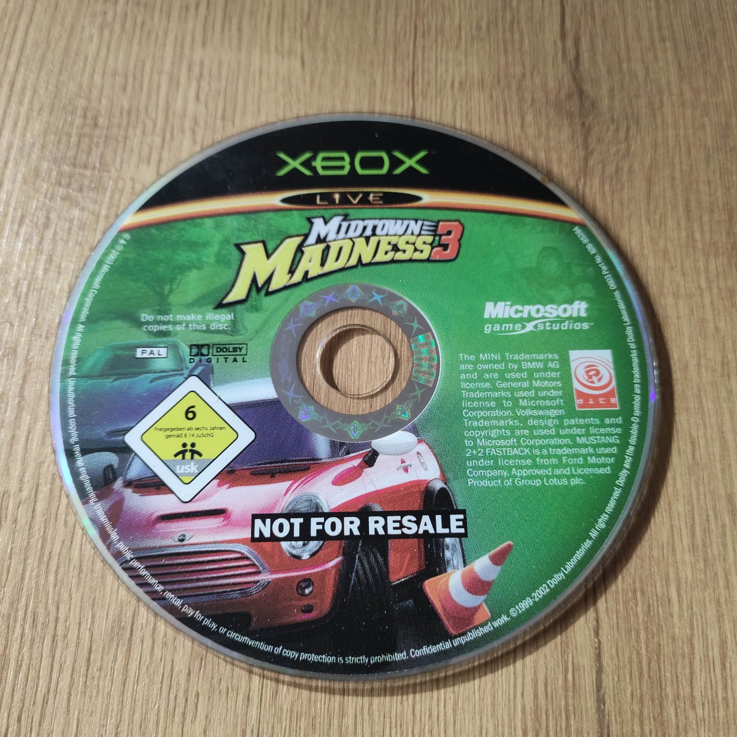 Midtown Madness 3 Disc Only (Xbox Original)