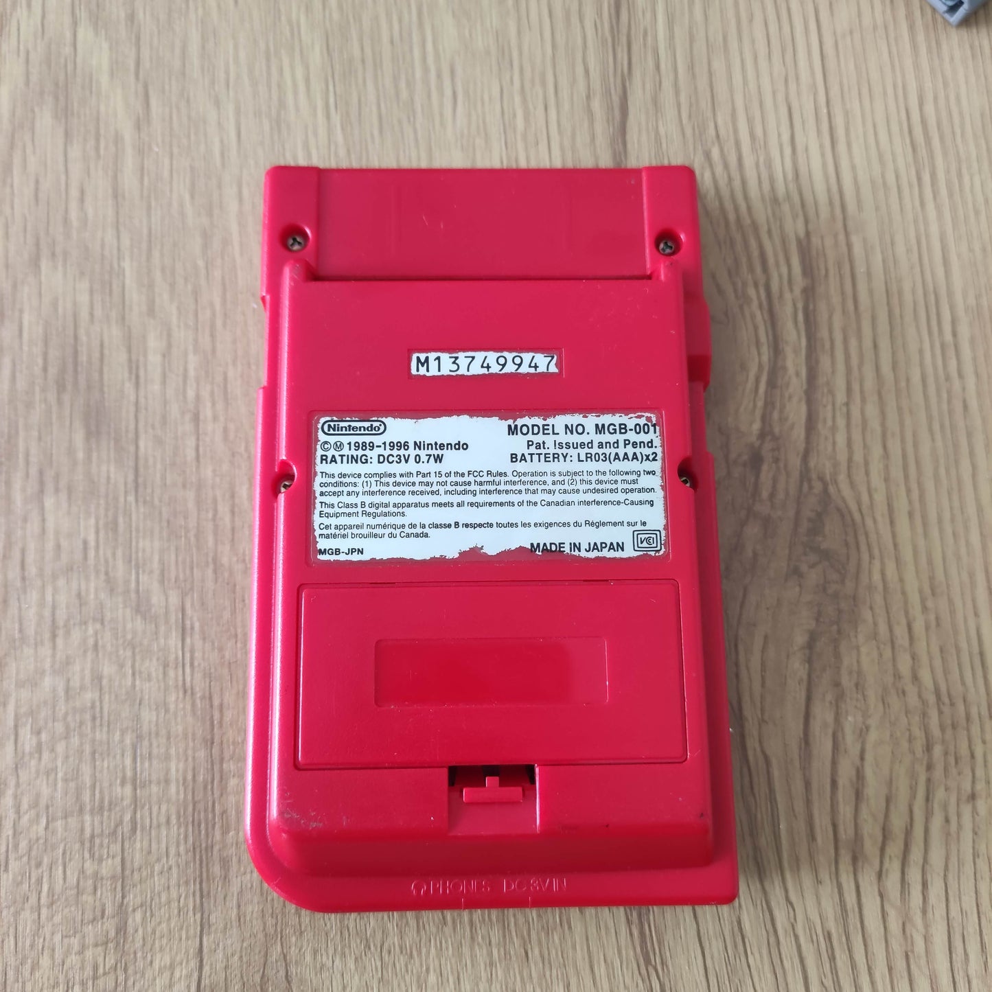 Red Original Nintendo Gameboy Pocket UNBOXED **see description**