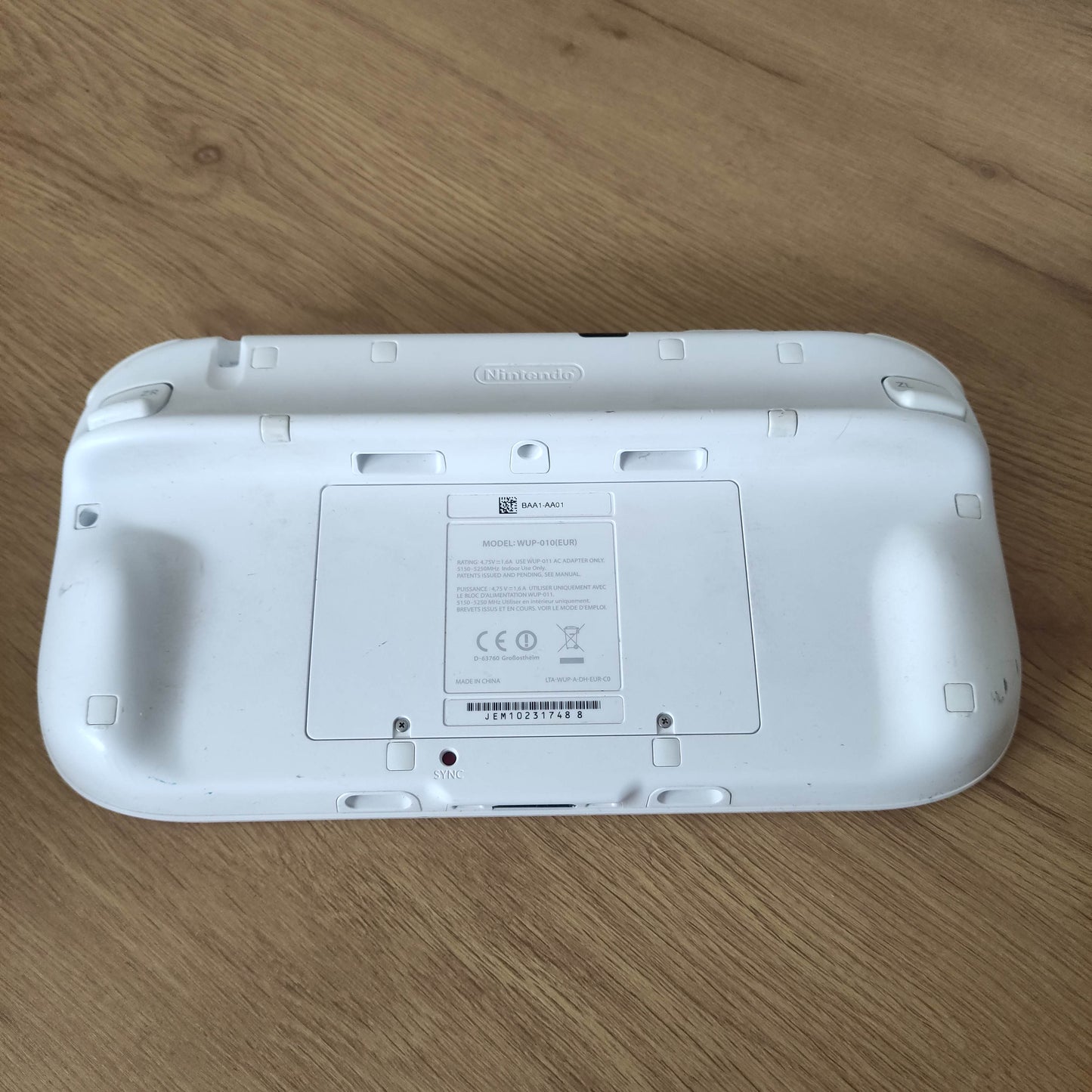 Nintendo WiiU Gamepad white UNTESTED