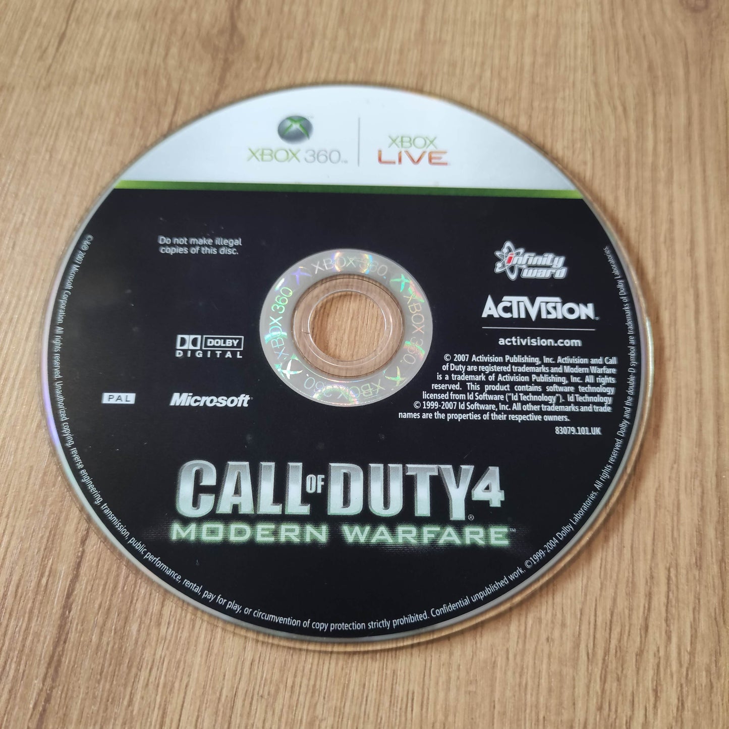 Call of Duty 4 Modern Warfare  Disc Only Xbox 360
