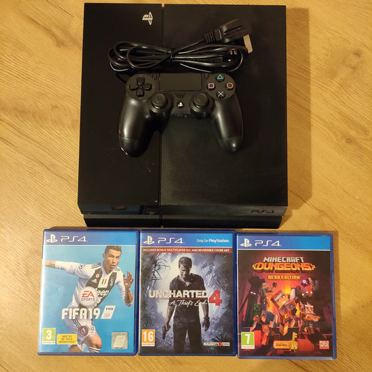 Original Playstation 4 (Black) with games